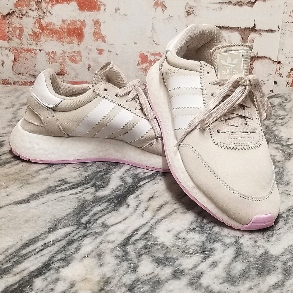 Adidas Beige and Pink tennis shoes size 7½ ladies